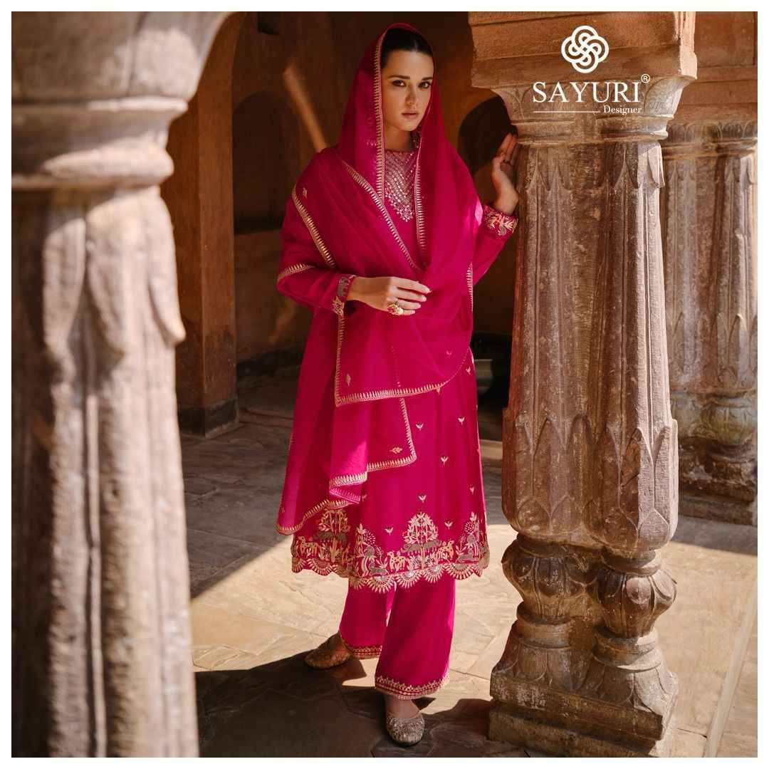 Sayuri Designer Ruhani Readymade Georgette Suit 3 Pc Catalog