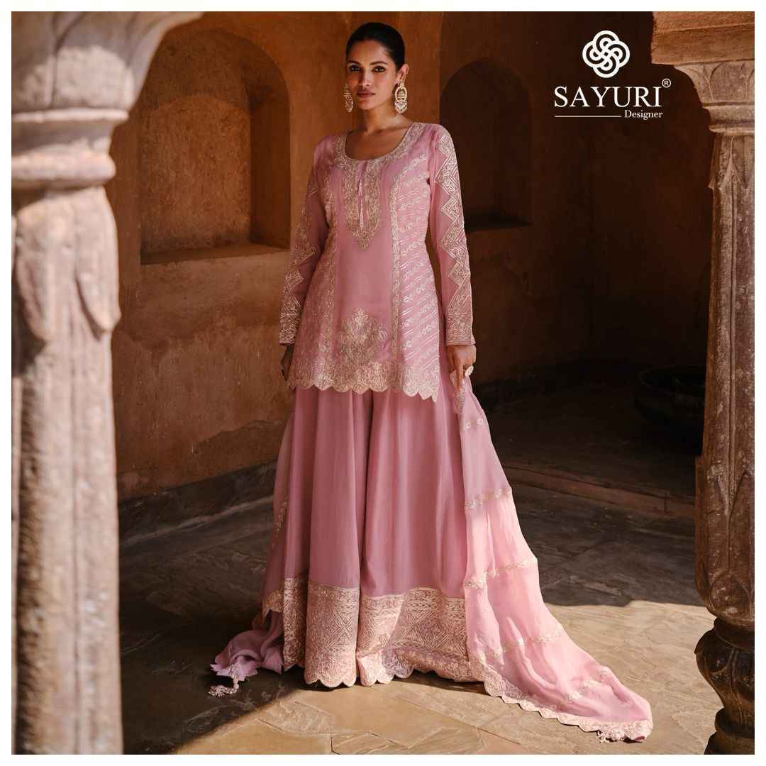 Sayuri Designer Ruhani Readymade Georgette Suit 3 Pc Catalog