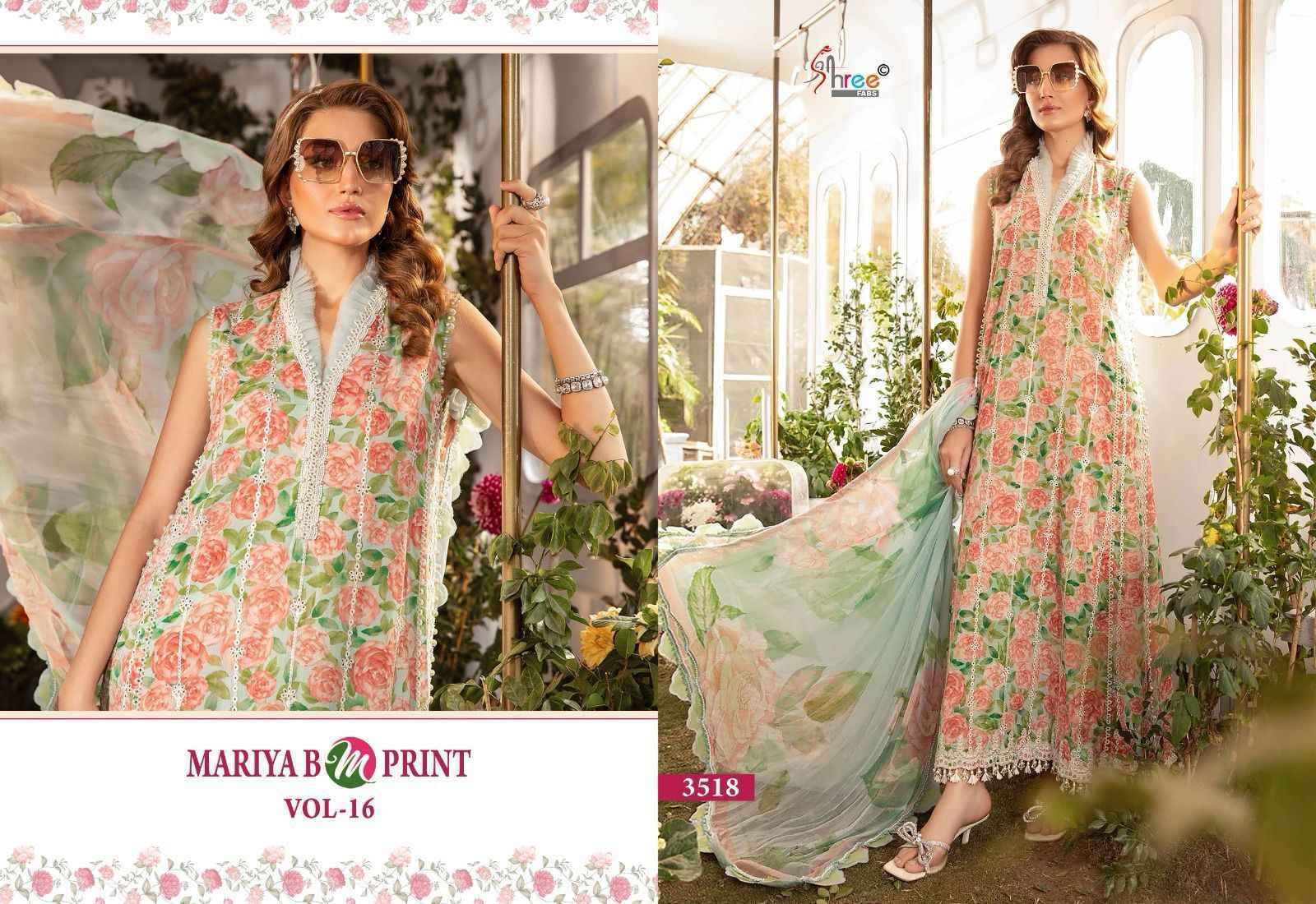 Shree Fab Mariya B M Print Vol-16 Pure Dress Material 8 Pc Catalog