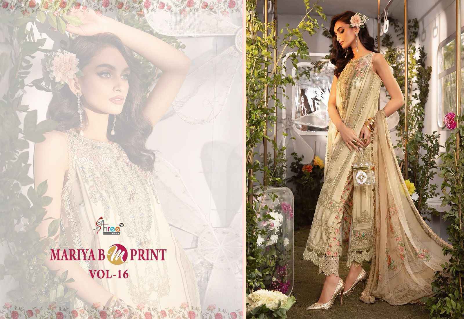 Shree Fab Mariya B M Print Vol-16 Pure Dress Material 8 Pc Catalog