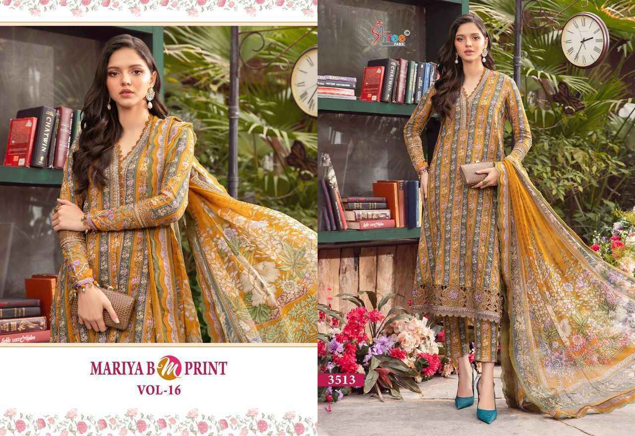 Shree Fab Mariya B M Print Vol-16 Pure Dress Material 8 Pc Catalog