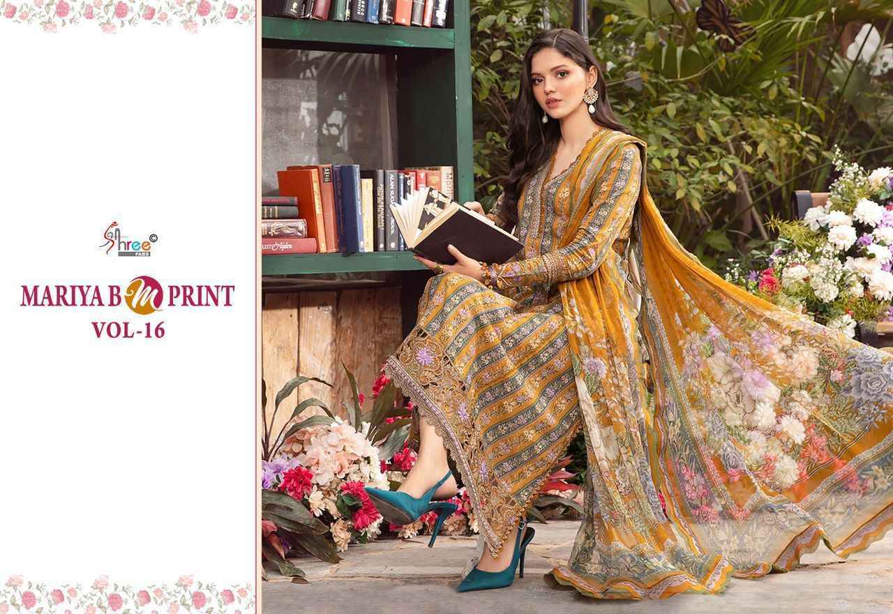 Shree Fab Mariya B M Print Vol-16 Pure Dress Material 8 Pc Catalog