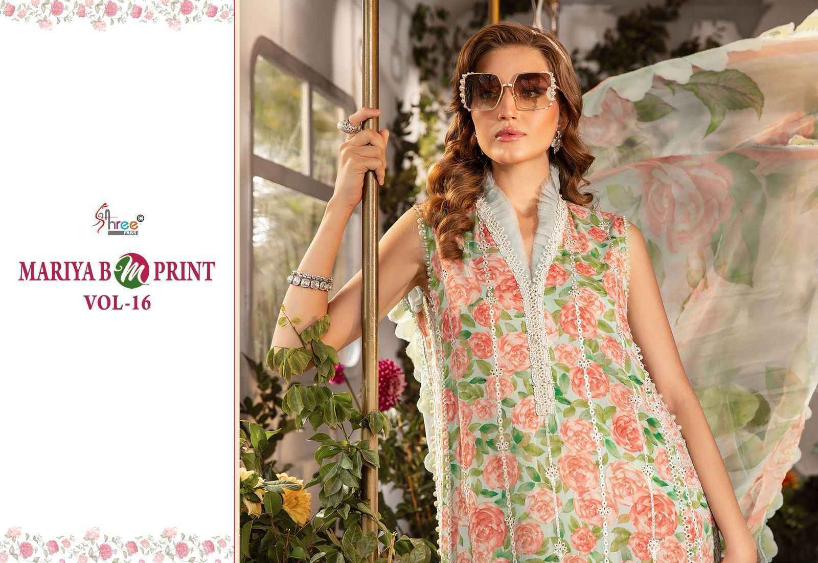 Shree Fab Mariya B M Print Vol-16 Pure Dress Material 8 Pc Catalog