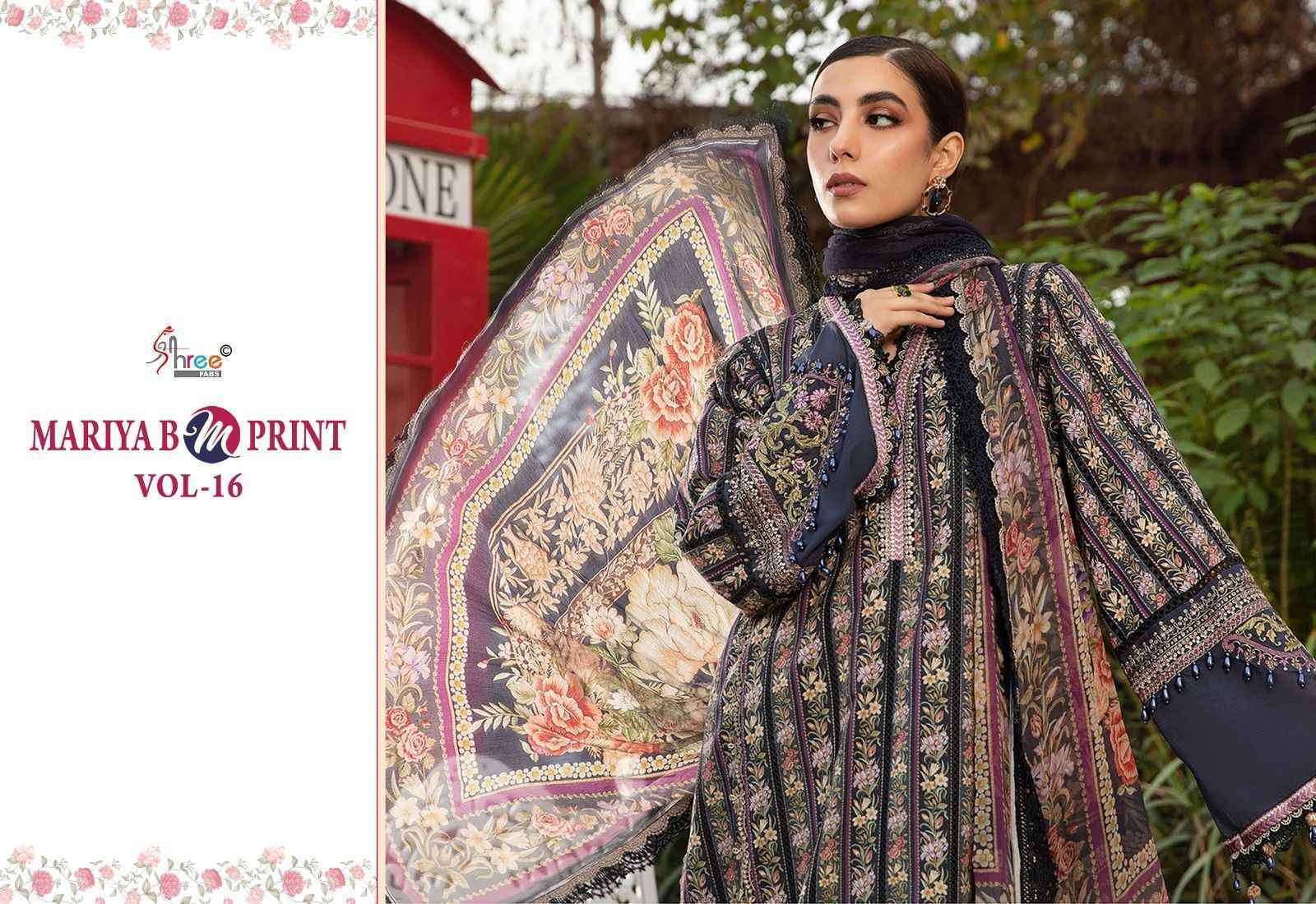 Shree Fab Mariya B M Print Vol-16 Pure Dress Material 8 Pc Catalog