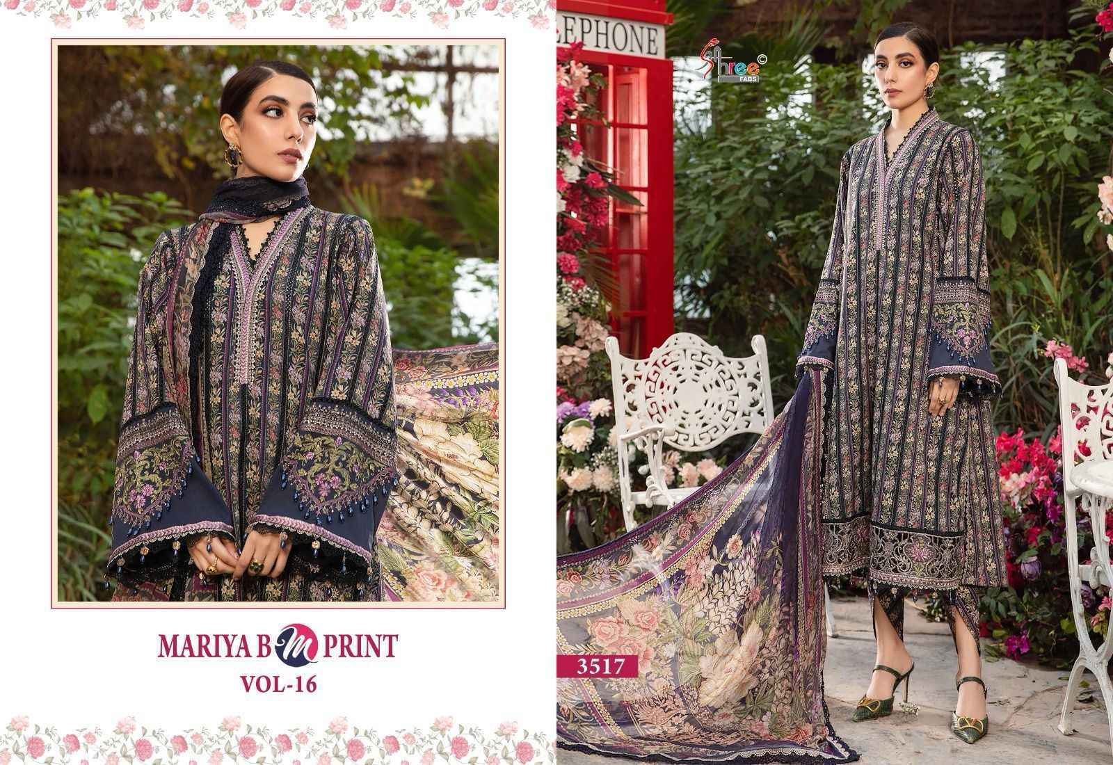 Shree Fab Mariya B M Print Vol-16 Pure Dress Material 8 Pc Catalog