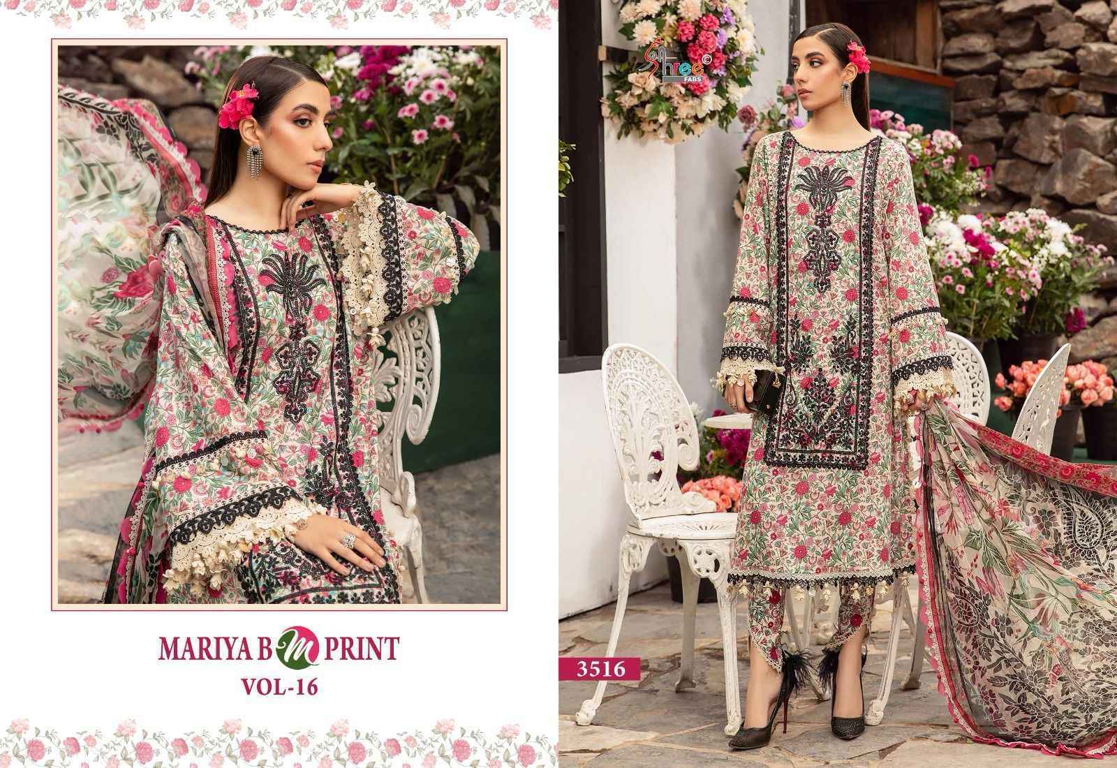 Shree Fab Mariya B M Print Vol-16 Pure Dress Material 8 Pc Catalog