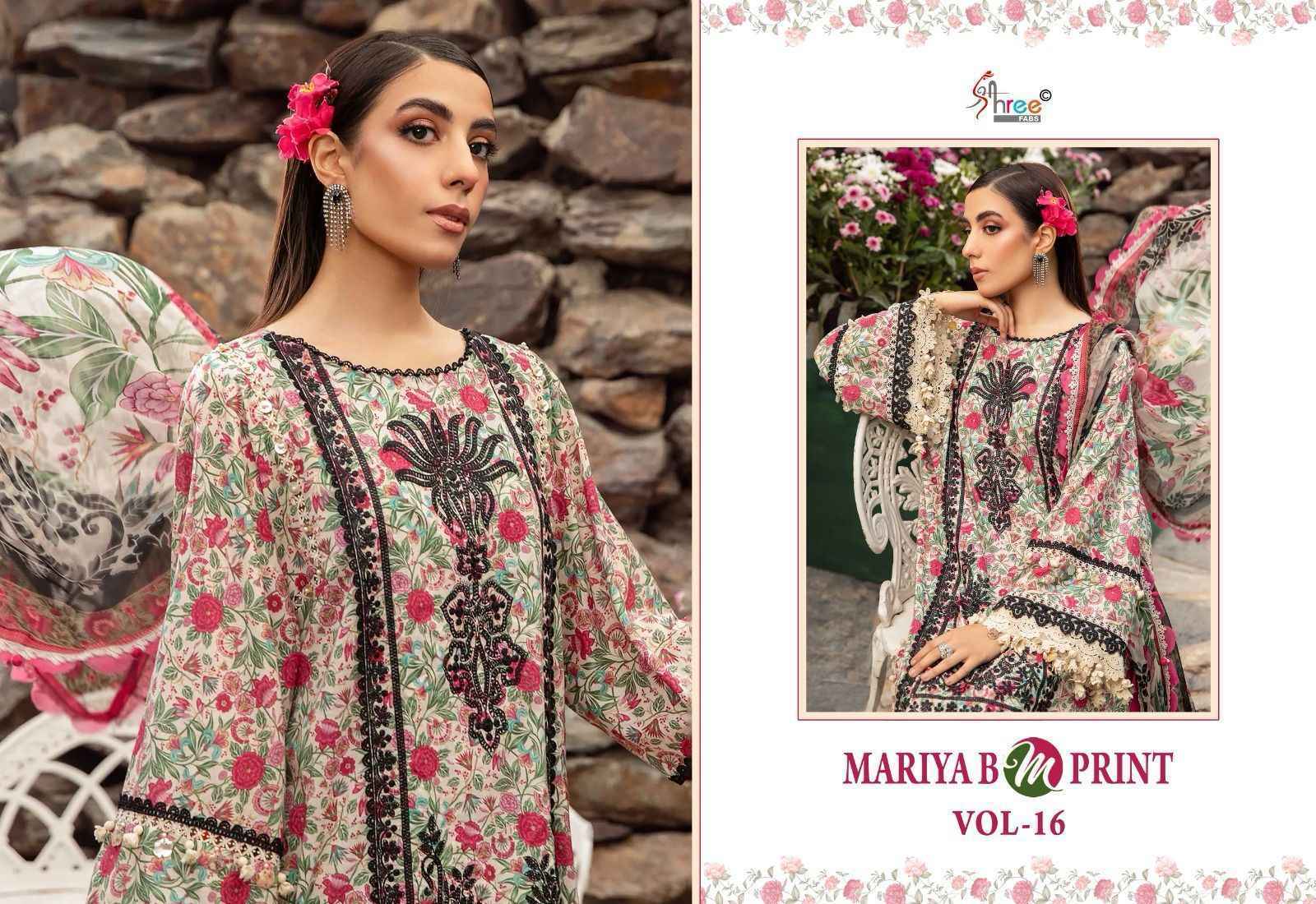 Shree Fab Mariya B M Print Vol-16 Pure Dress Material 8 Pc Catalog