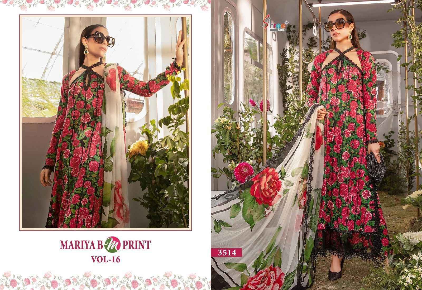 Shree Fab Mariya B M Print Vol-16 Pure Dress Material 8 Pc Catalog