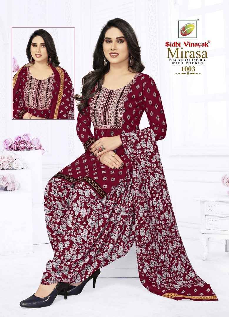 Sidhi Vinayak Mirasa Vol-1 Cotton Readymade With Lining Suit 12 pc Cataloge