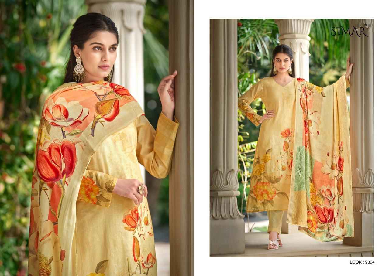 Simar Arisha Pure lawn Cotton Dress Material 6 Pc Catalog