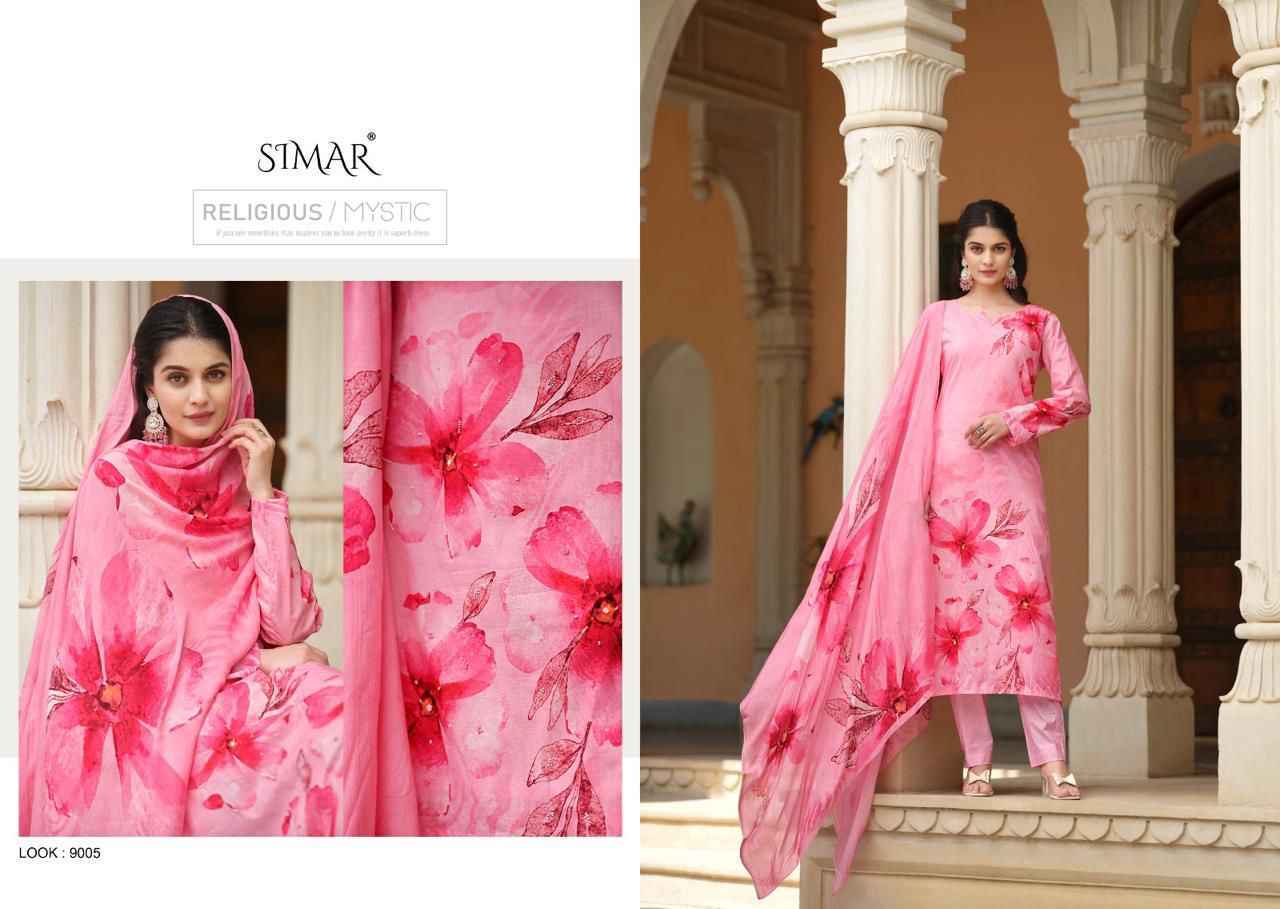 Simar Arisha Pure lawn Cotton Dress Material 6 Pc Catalog