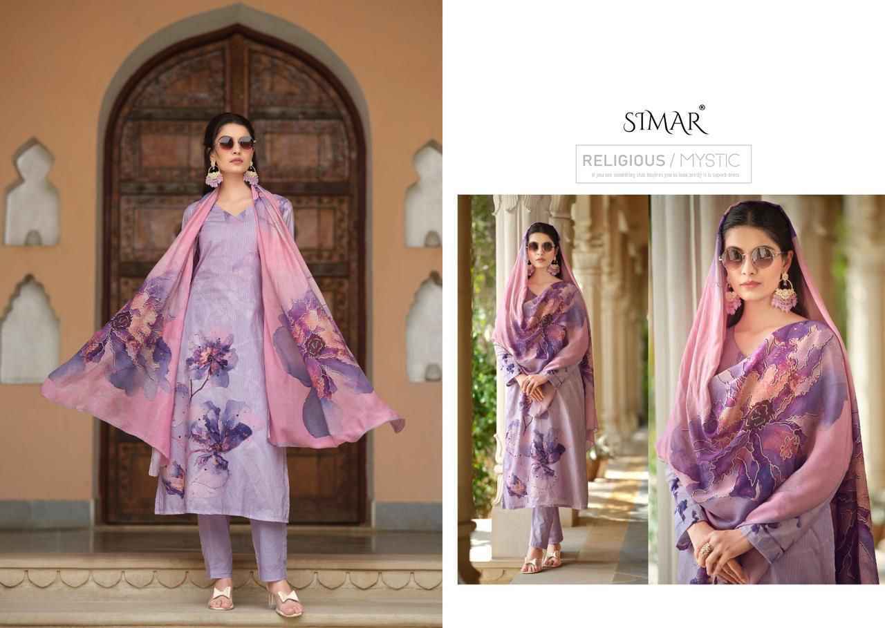 Simar Arisha Pure lawn Cotton Dress Material 6 Pc Catalog