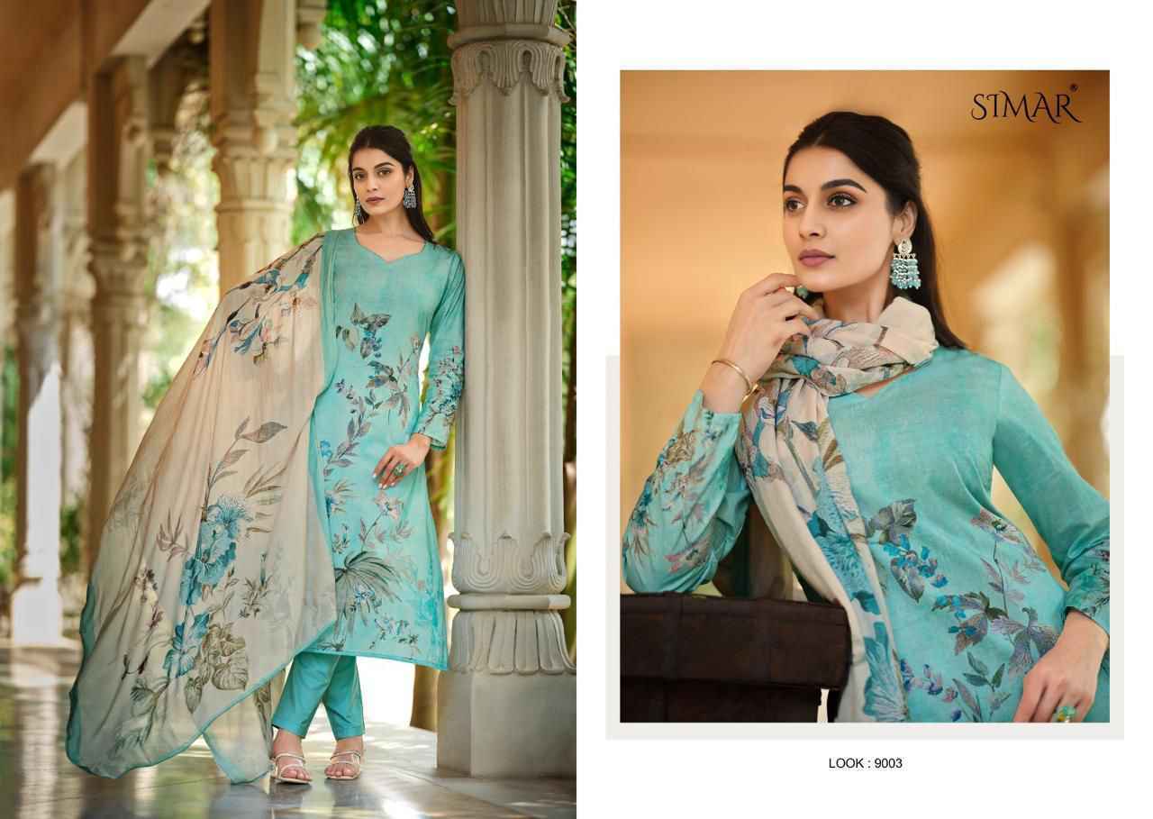 Simar Arisha Pure lawn Cotton Dress Material 6 Pc Catalog