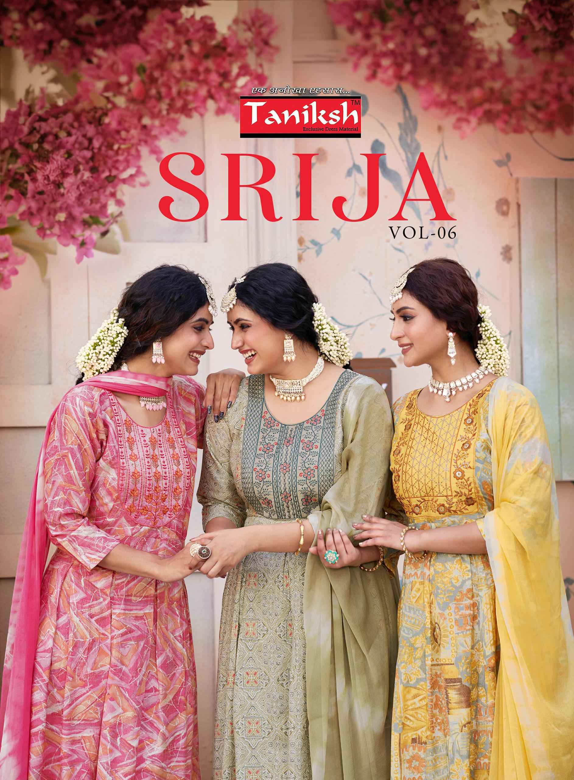 Taniksh Srija Vol-6 Rayon Print Readymade Suit 8 Pc Catalouge