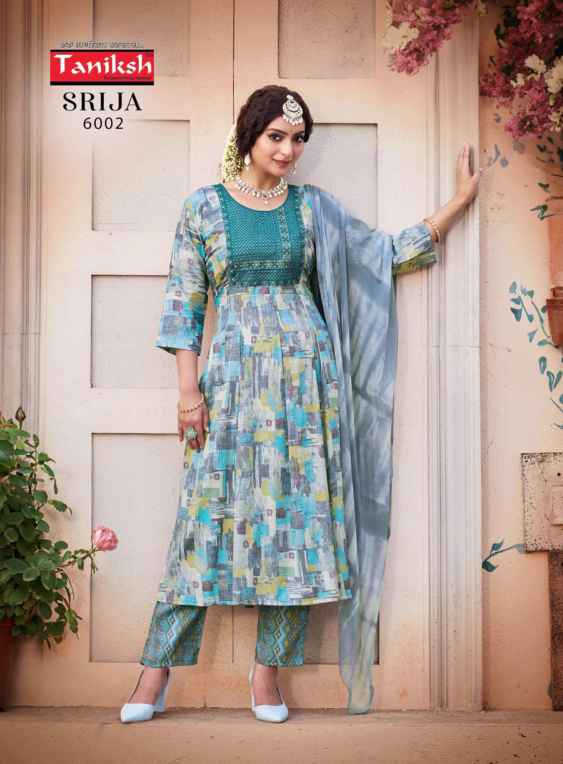 Taniksh Srija Vol-6 Rayon Print Readymade Suit 8 Pc Catalouge