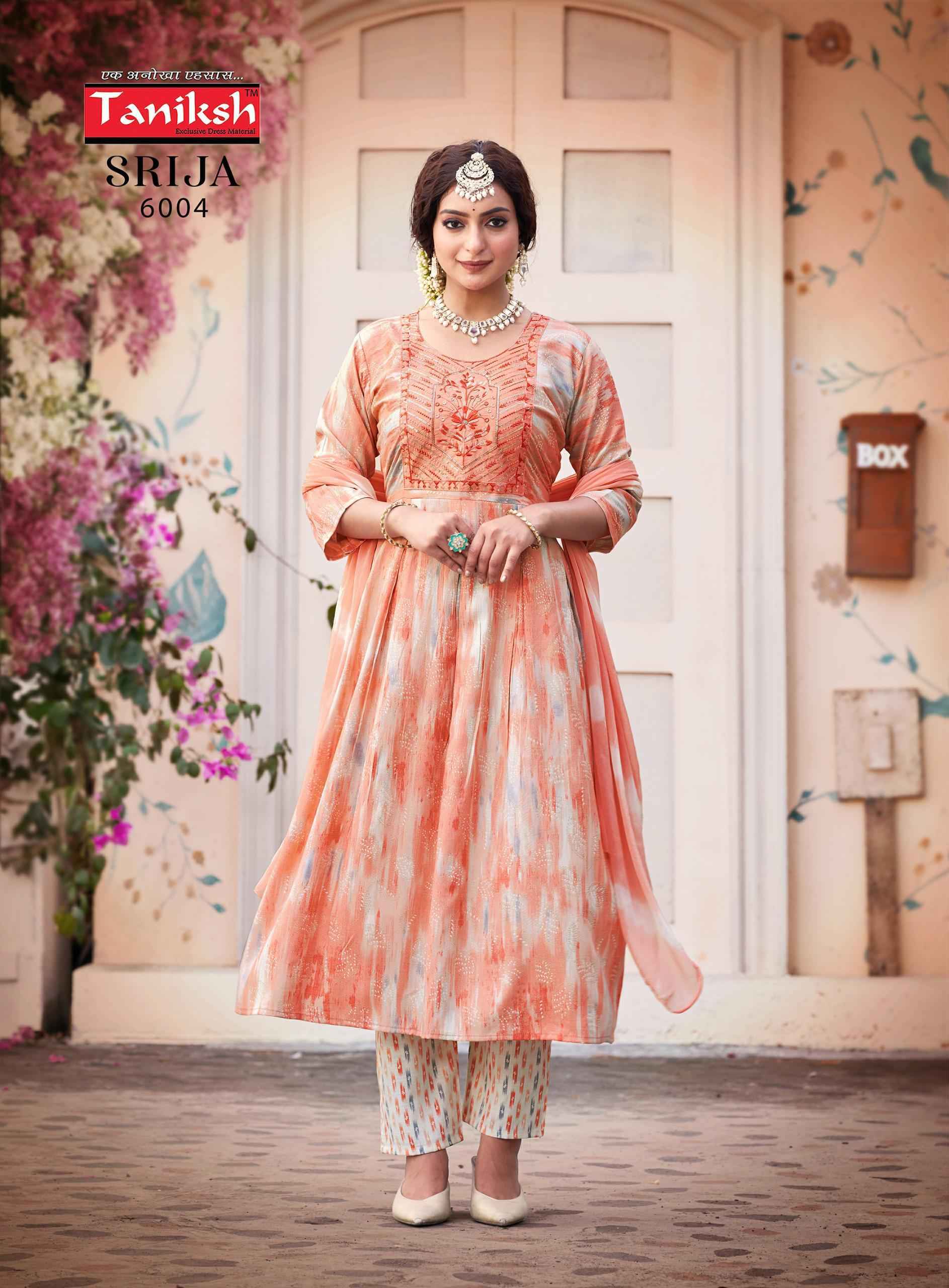 Taniksh Srija Vol-6 Rayon Print Readymade Suit 8 Pc Catalouge