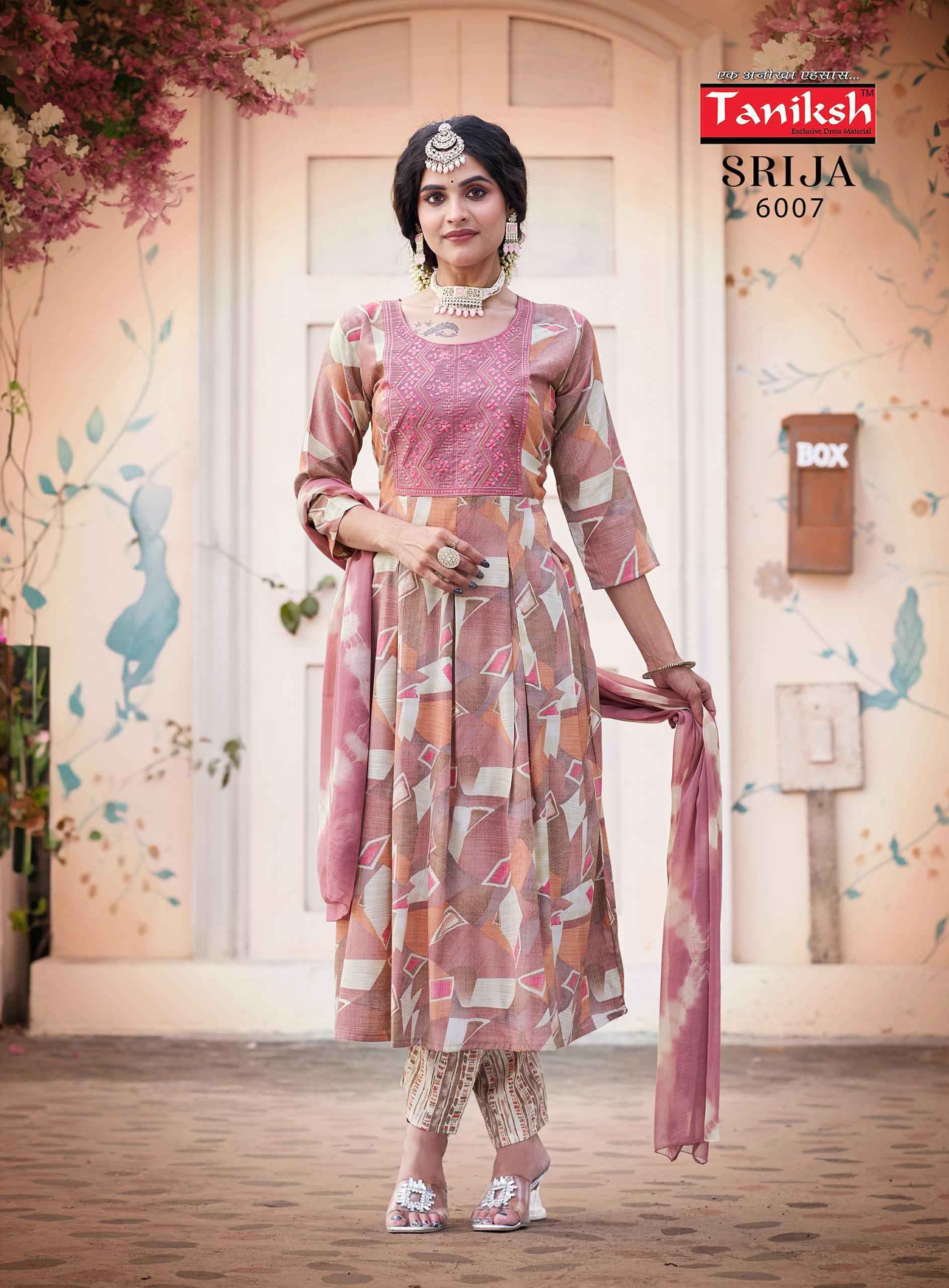 Taniksh Srija Vol-6 Rayon Print Readymade Suit 8 Pc Catalouge