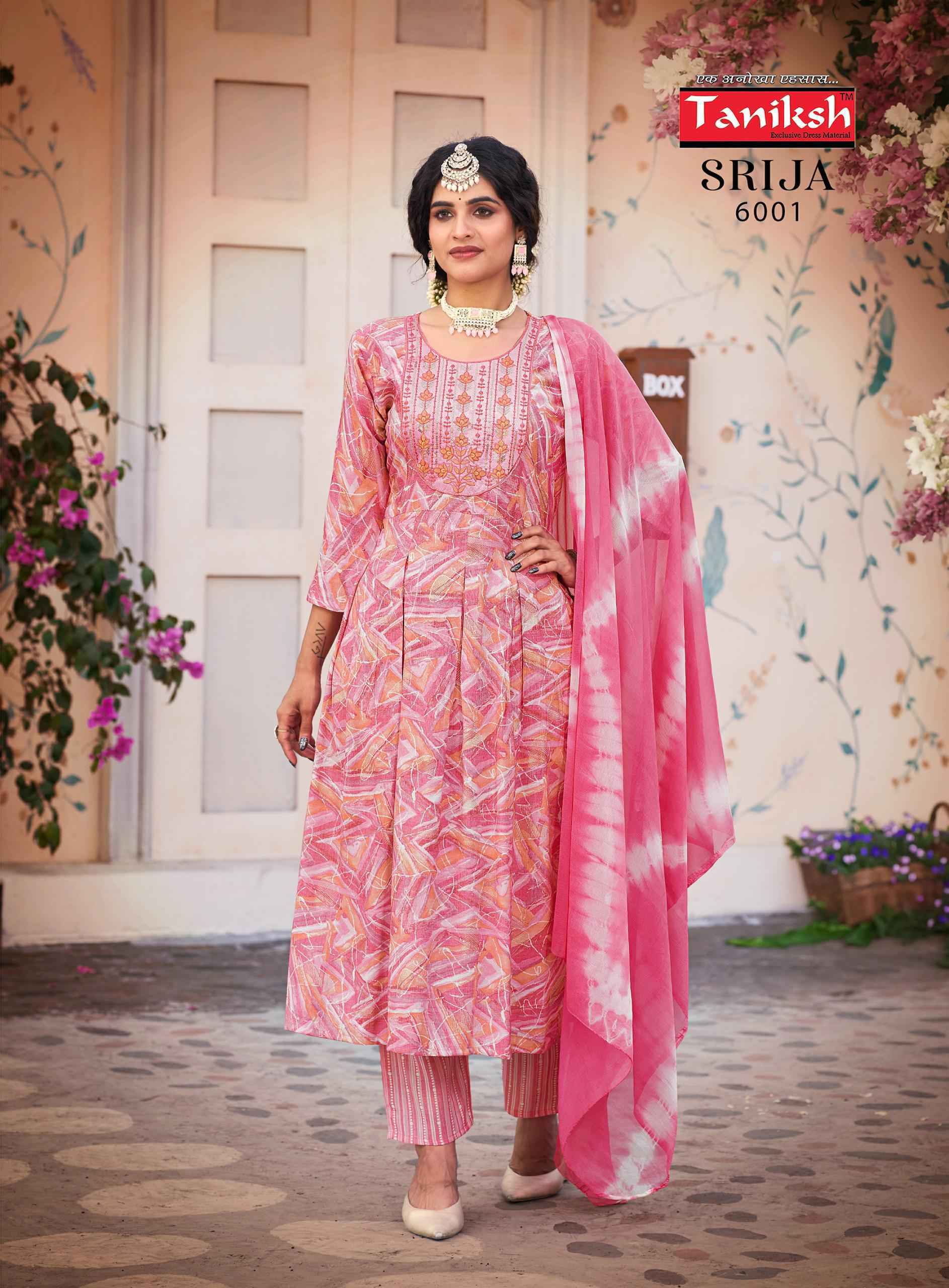 Taniksh Srija Vol-6 Rayon Print Readymade Suit 8 Pc Catalouge