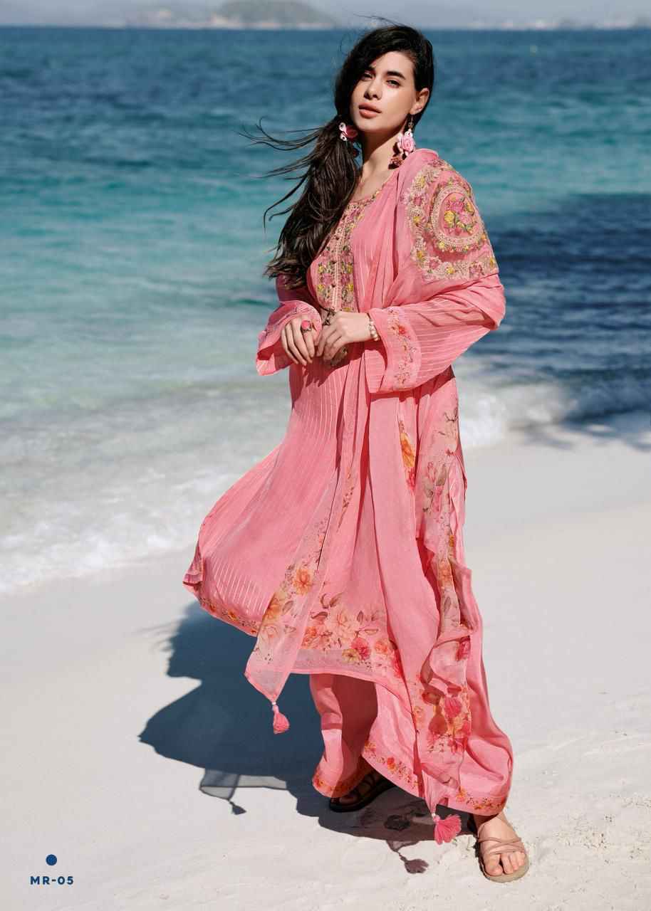 Varsha Mehroosh Viscose Organza Self Woven Dress Material 6 Pc Catalog