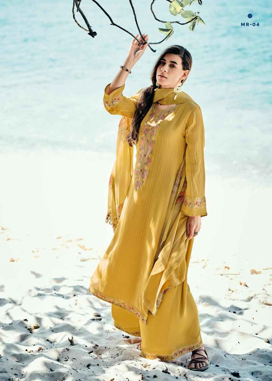 Varsha Mehroosh Viscose Organza Self Woven Dress Material 6 Pc Catalog