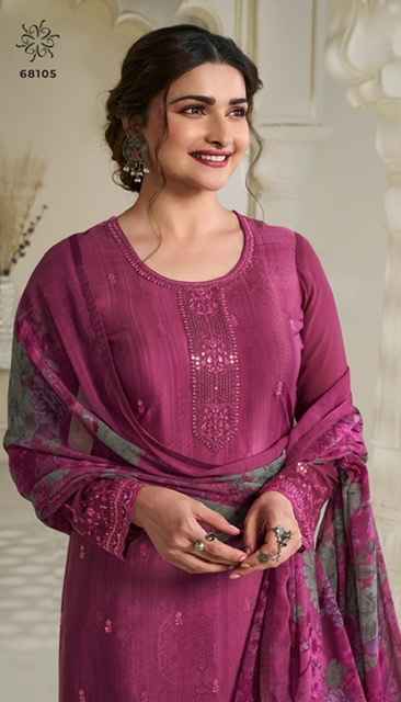 Vinay Silkina Royal Crepe-45 Royal Crepe Dress Material 8 pcs Catalogue