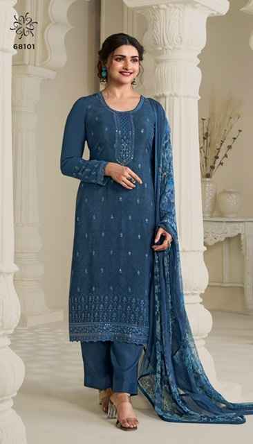 Vinay Silkina Royal Crepe-45 Royal Crepe Dress Material 8 pcs Catalogue