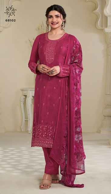 Vinay Silkina Royal Crepe-45 Royal Crepe Dress Material 8 pcs Catalogue