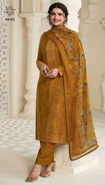 Vinay Silkina Royal Crepe-45 Royal Crepe Dress Material 8 pcs Catalogue