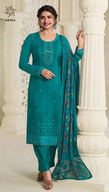 Vinay Silkina Royal Crepe-45 Royal Crepe Dress Material 8 pcs Catalogue