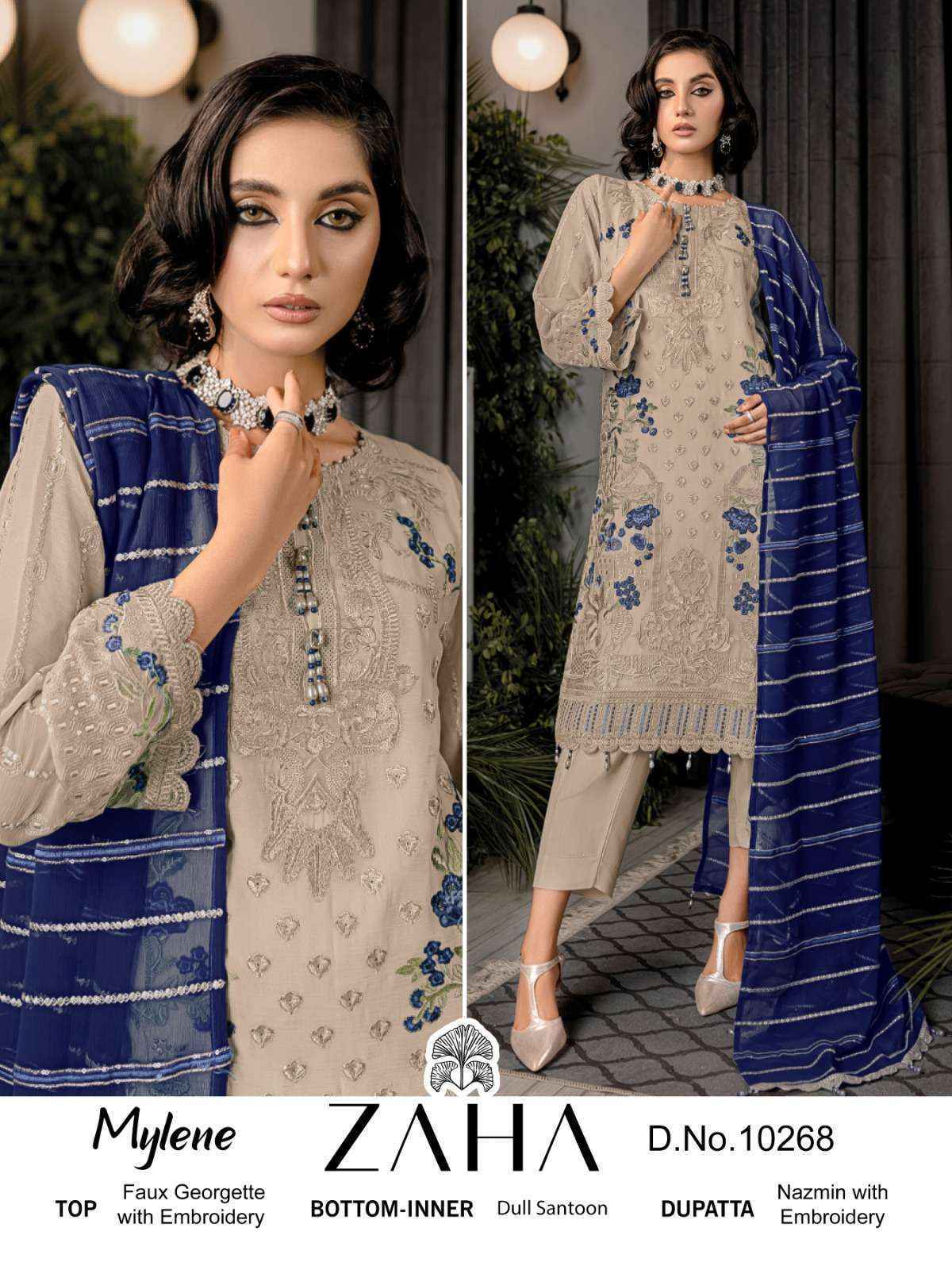 Zaha Mylene Vol 1 Georgette Dress Material Best Ladies Dress Wholesaler