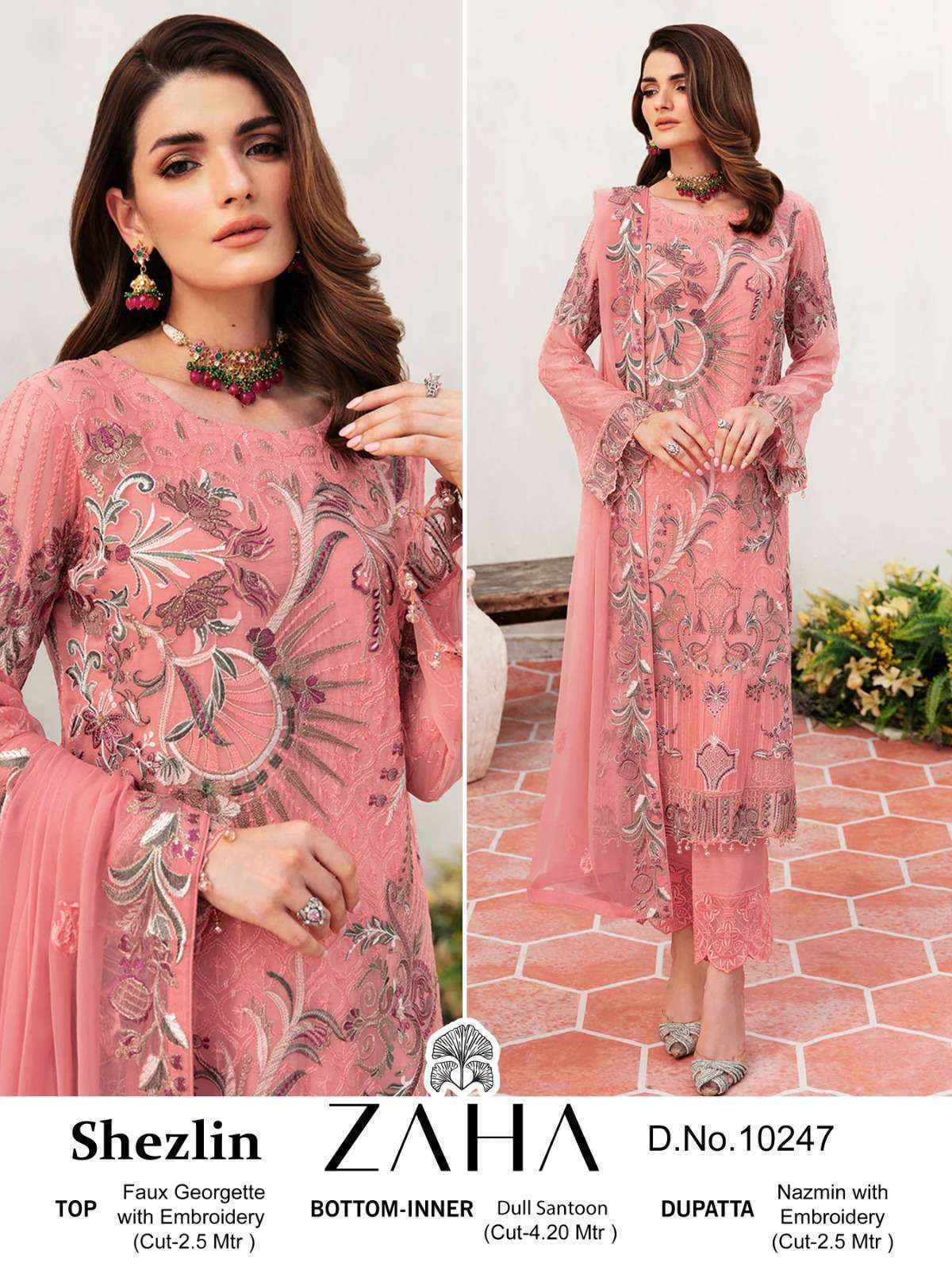 Zaha Shezlin Georgette Dress Material Online Ladies Dress Supplier