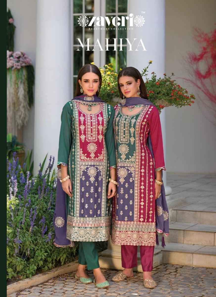 Zaveri Mahiya Chinon Kurti Combo 2 pcs Catalogue