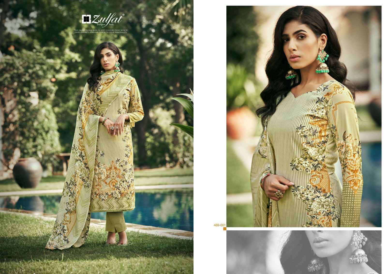 Zulfat Hayaat Pure Crepe Dress Material 10 Pc Catalog
