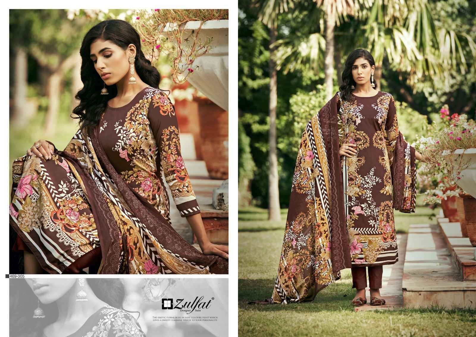 Zulfat Hayaat Pure Crepe Dress Material 10 Pc Catalog
