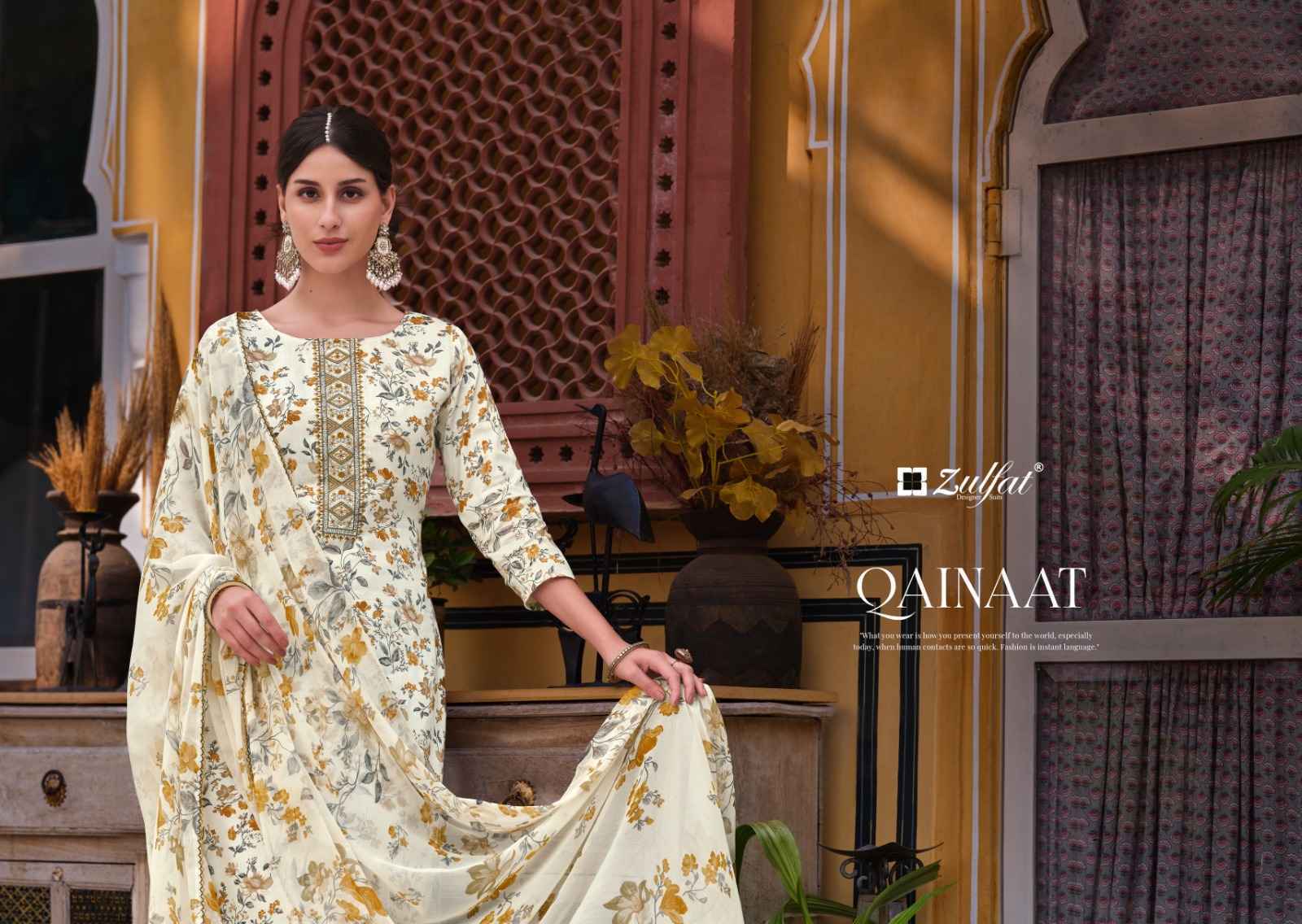 Zulfat Qainaat Jam Cotton Dress Material 8 pcs Cataloge