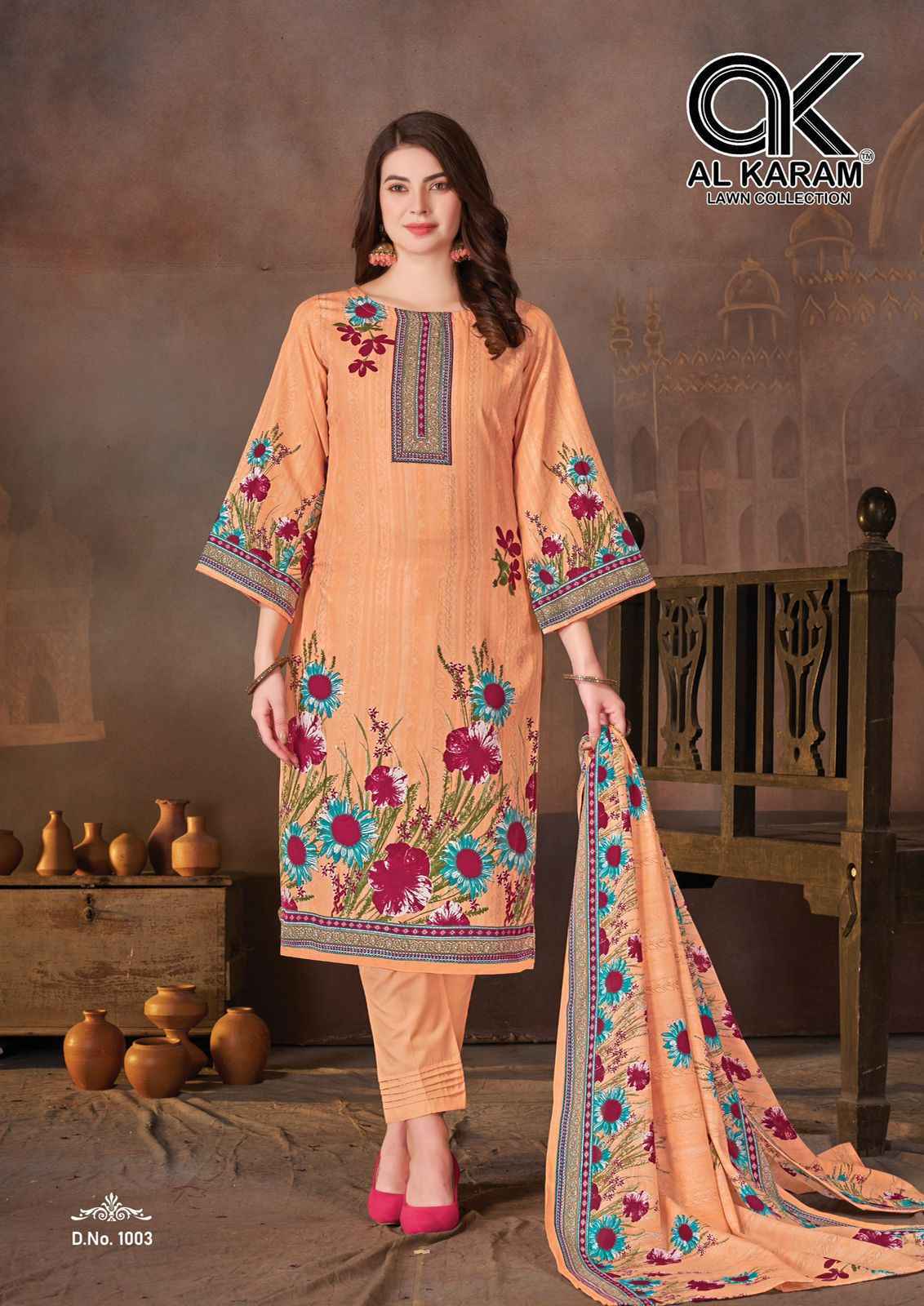 Al Karam Mahe Ruh Soft Cotton Dress Material 8 pcs Catalogue