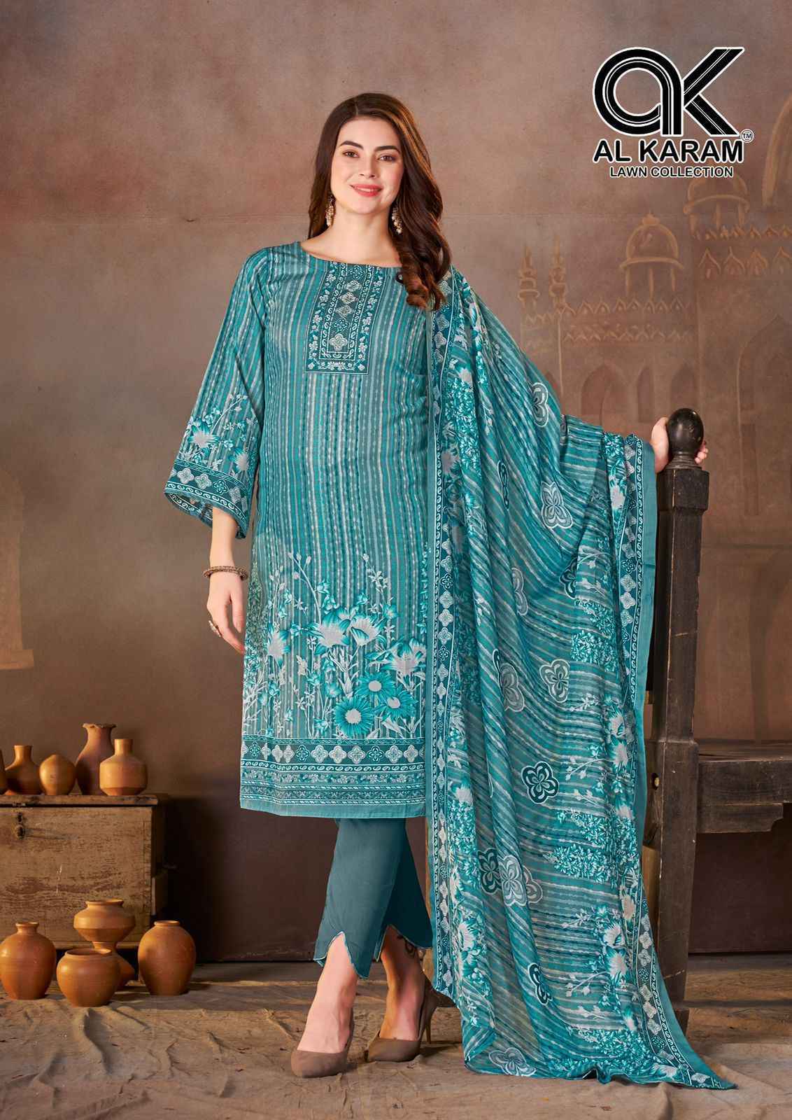 Al Karam Mahe Ruh Soft Cotton Dress Material 8 pcs Catalogue