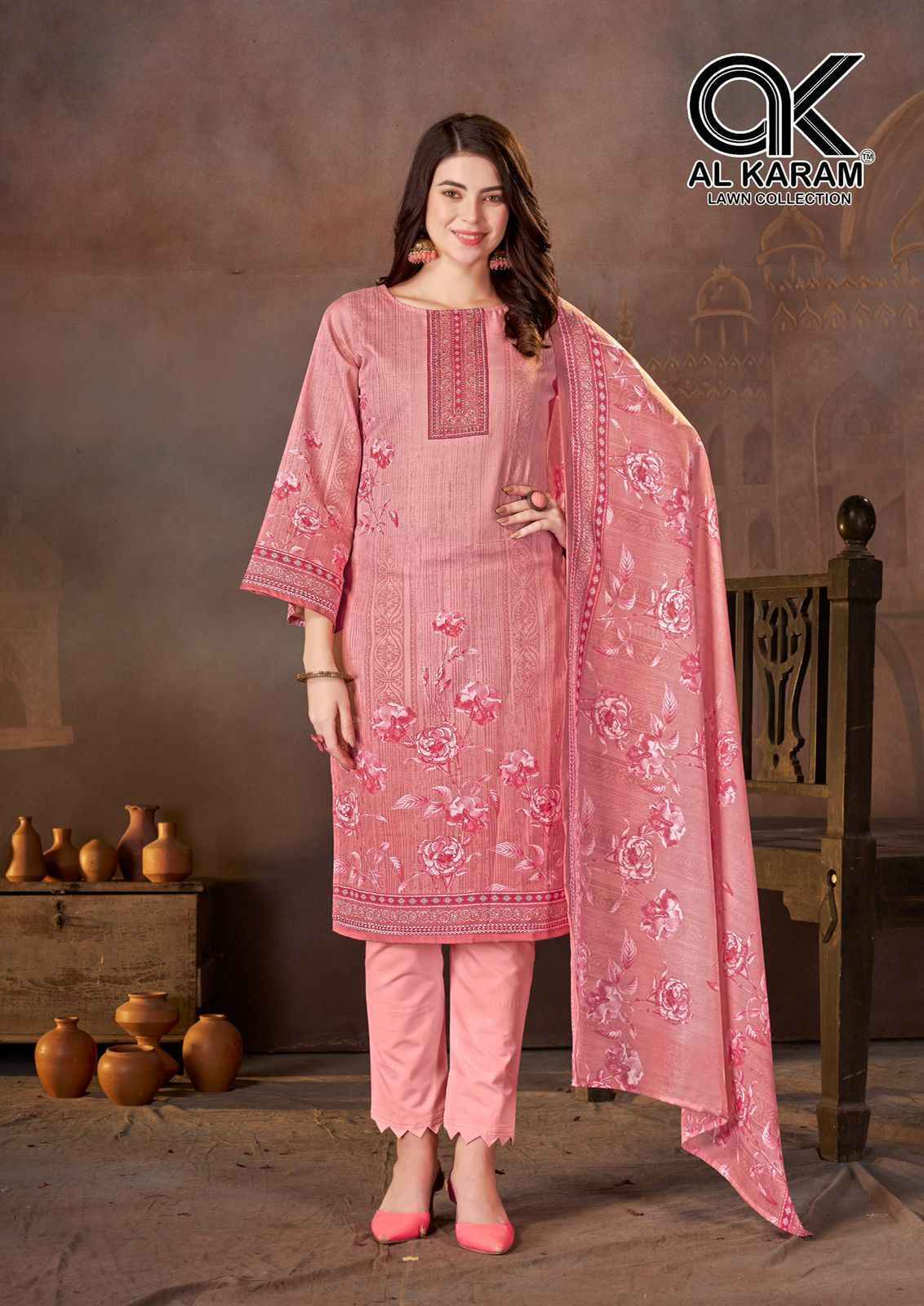 Al Karam Mahe Ruh Soft Cotton Dress Material 8 pcs Catalogue