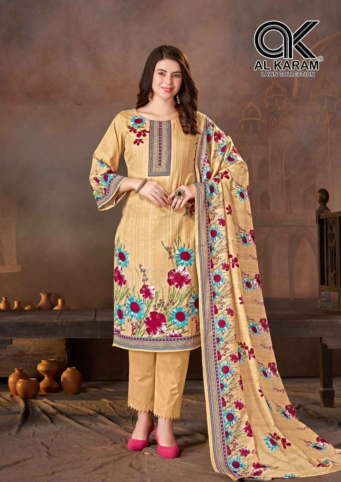 Al Karam Mahe Ruh Soft Cotton Dress Material 8 pcs Catalogue