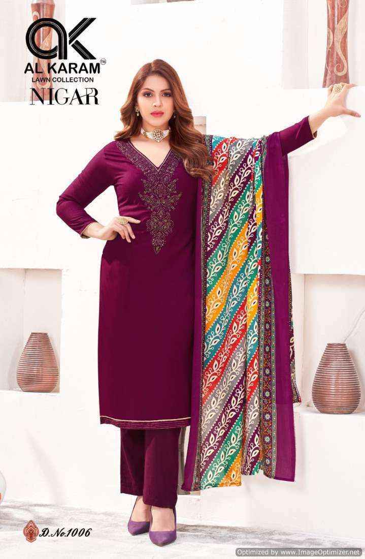 Al Karam Nigar Vol 1 Rayon Dress Material Best Ladies Dresses Online