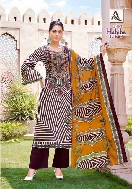Alok Habiba Edition 4 Cotton Dress Material 6 pcs Catalogue