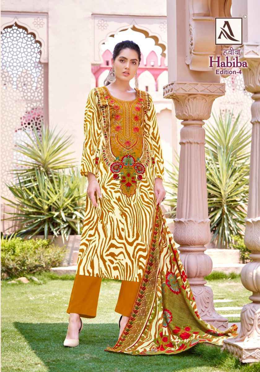 Alok Habiba Edition 4 Cotton Dress Material 6 pcs Catalogue