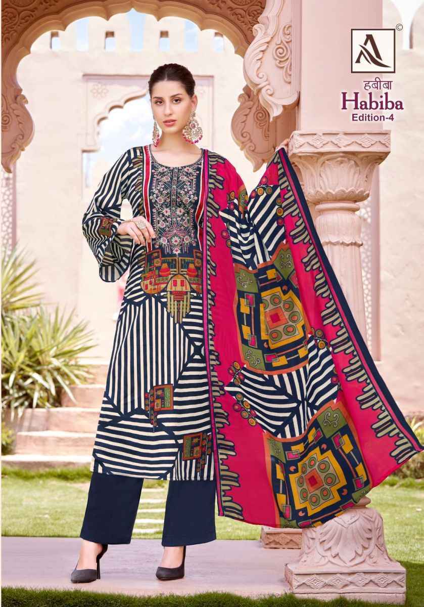 Alok Habiba Edition 4 Cotton Dress Material 6 pcs Catalogue