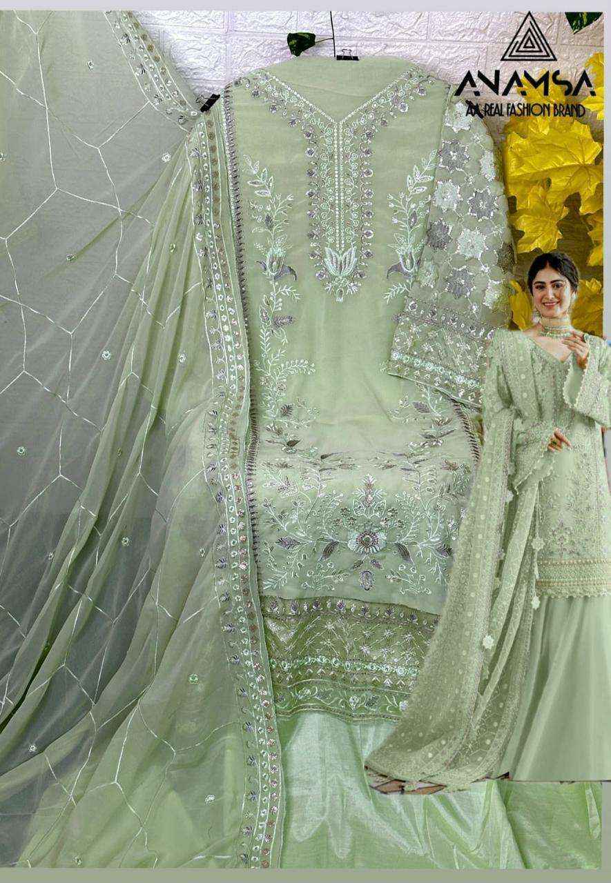 Anamsa D No 285 Fox Georgette Dress Material 4 pcs Catalogue