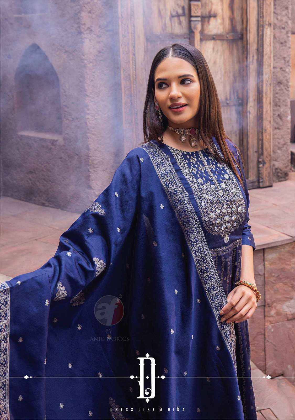 Anju Fabrics Haseen Pal Vol 9 Banarsi Silk Kurti Combo 6 pcs Catalogue