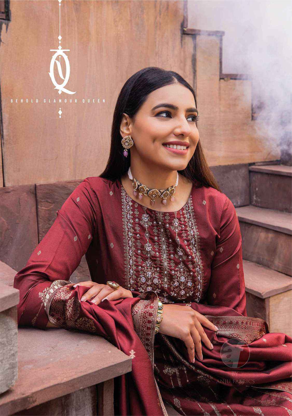 Anju Fabrics Haseen Pal Vol 9 Banarsi Silk Kurti Combo 6 pcs Catalogue