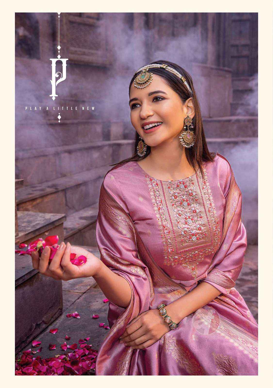 Anju Fabrics Haseen Pal Vol 9 Banarsi Silk Kurti Combo 6 pcs Catalogue
