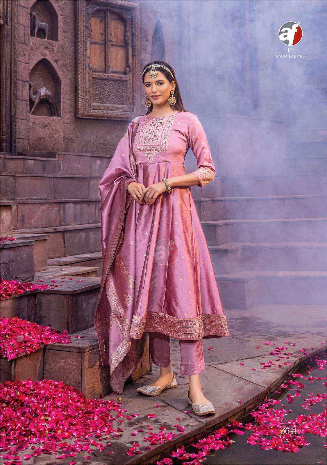 Anju Fabrics Haseen Pal Vol 9 Banarsi Silk Kurti Combo 6 pcs Catalogue