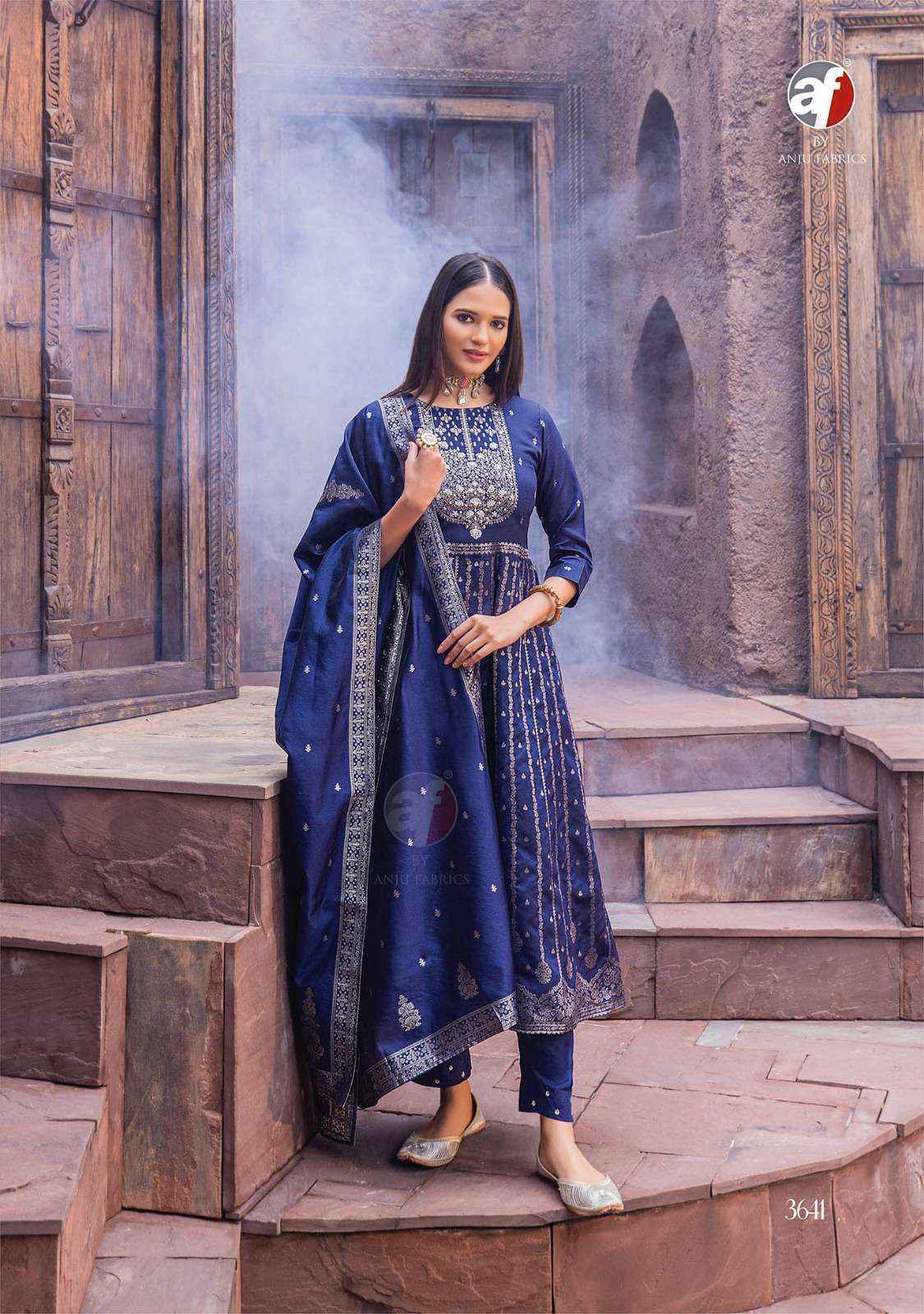 Anju Fabrics Haseen Pal Vol 9 Banarsi Silk Kurti Combo 6 pcs Catalogue