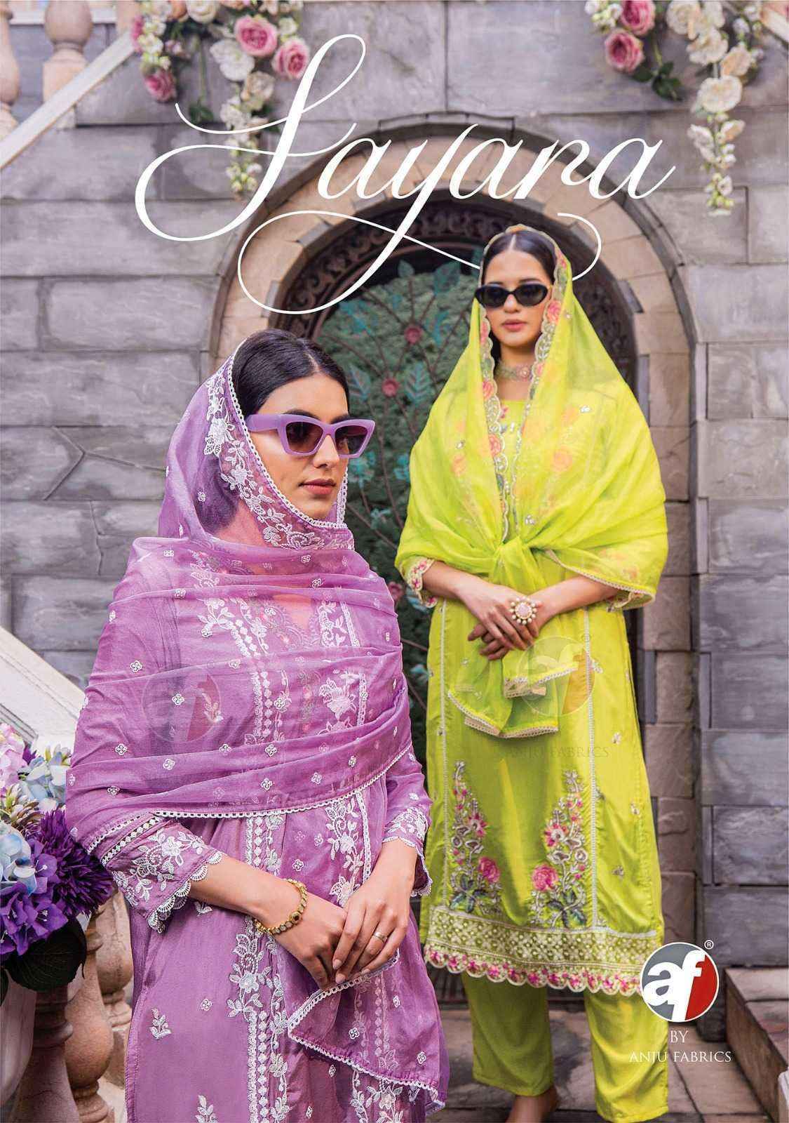Anju Fabrics Sayara Muslin Kurti Combo 5 pcs Catalogue